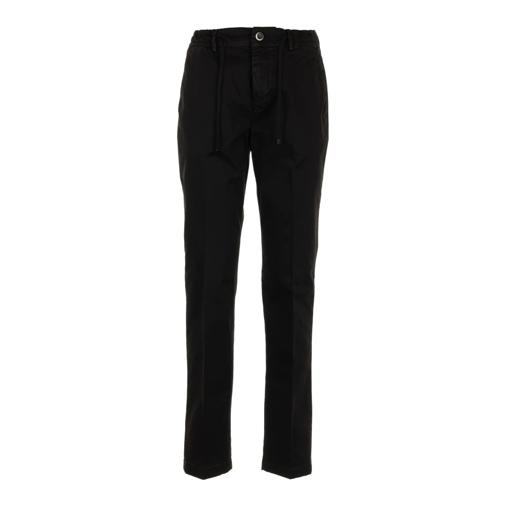 Cruna Slim Fit Zwarte Broek Black Heren