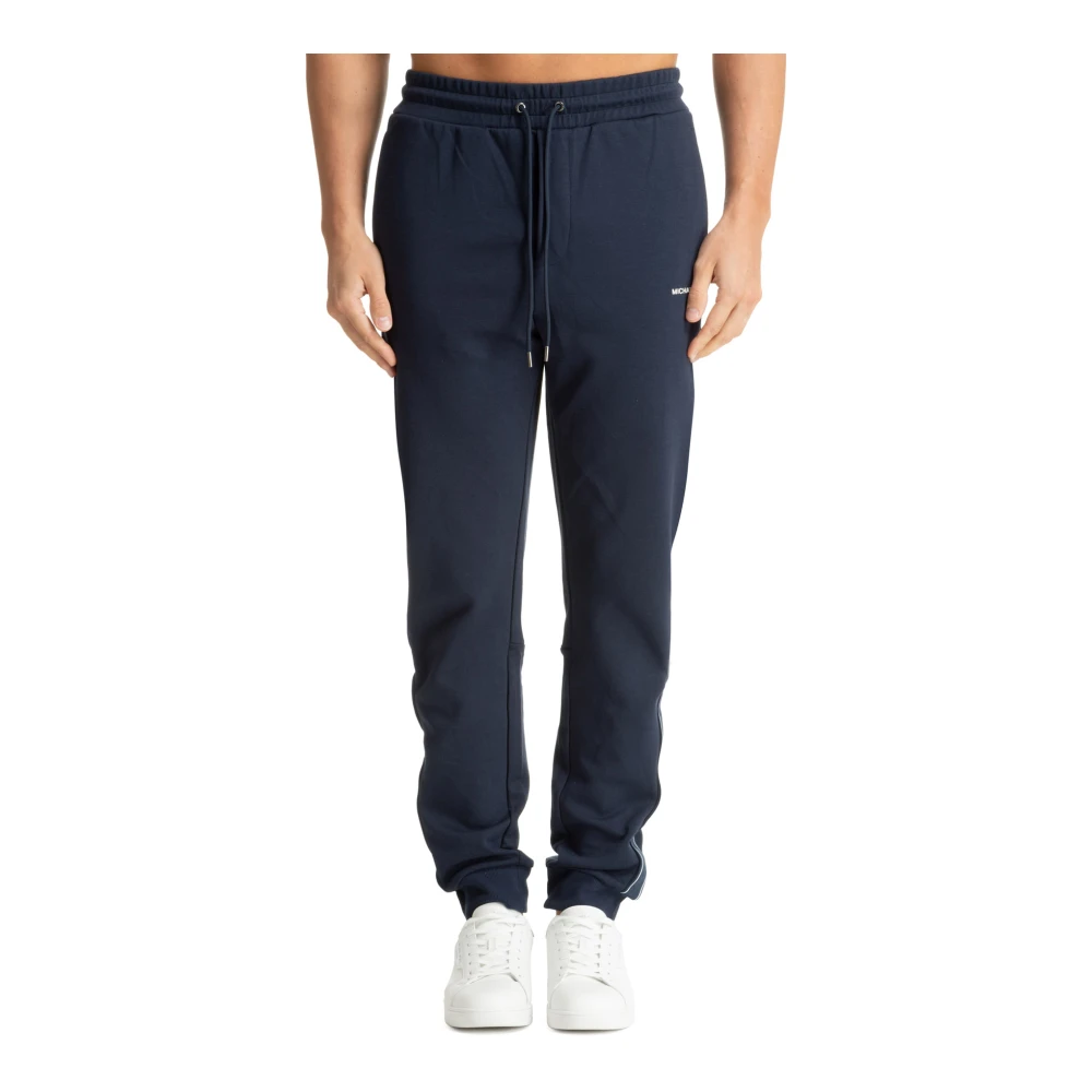 Michael Kors Elastische taille trekkoord jogger broek Blue Heren