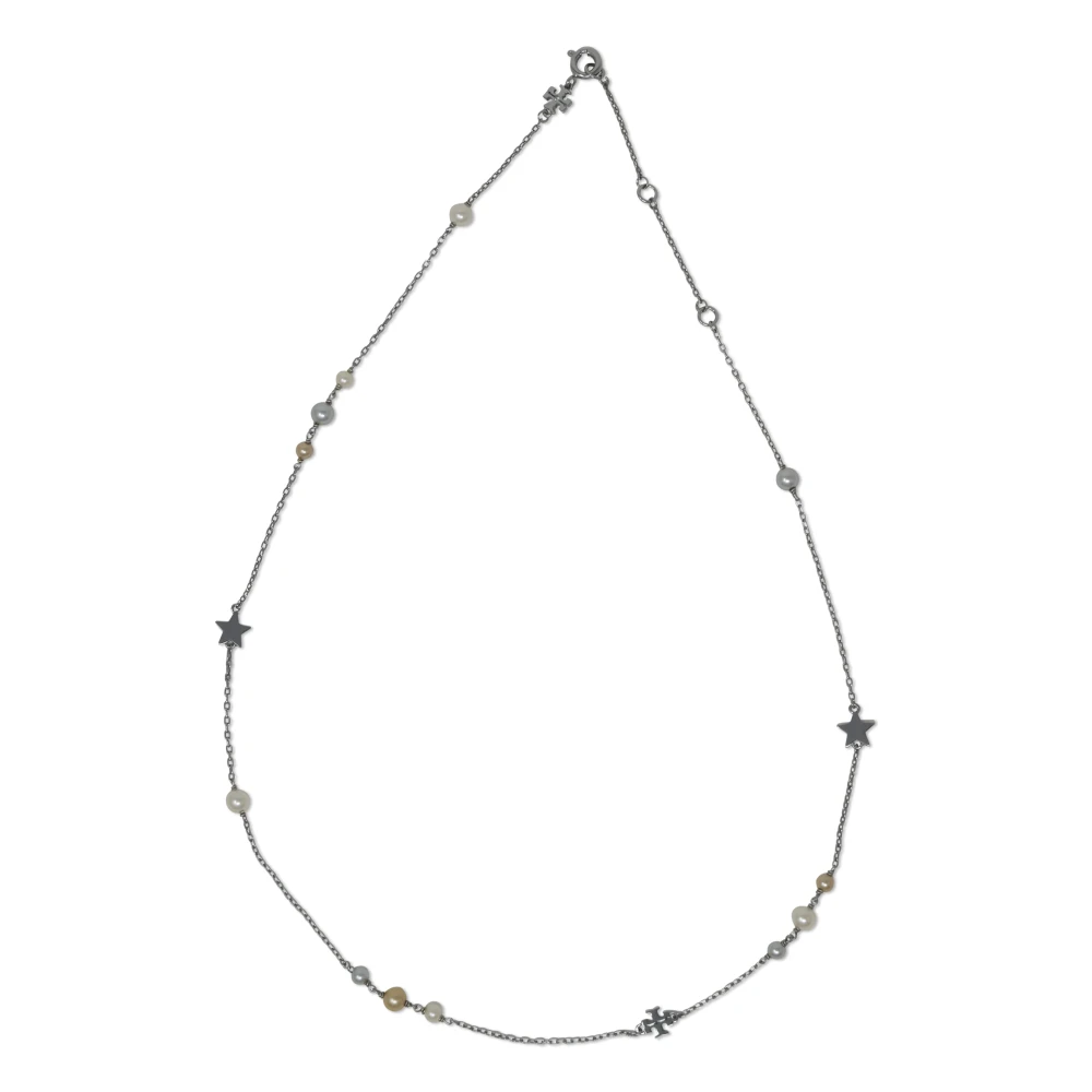 Tory Burch Kira Halsband och Stud Örhangen Set Gray, Dam