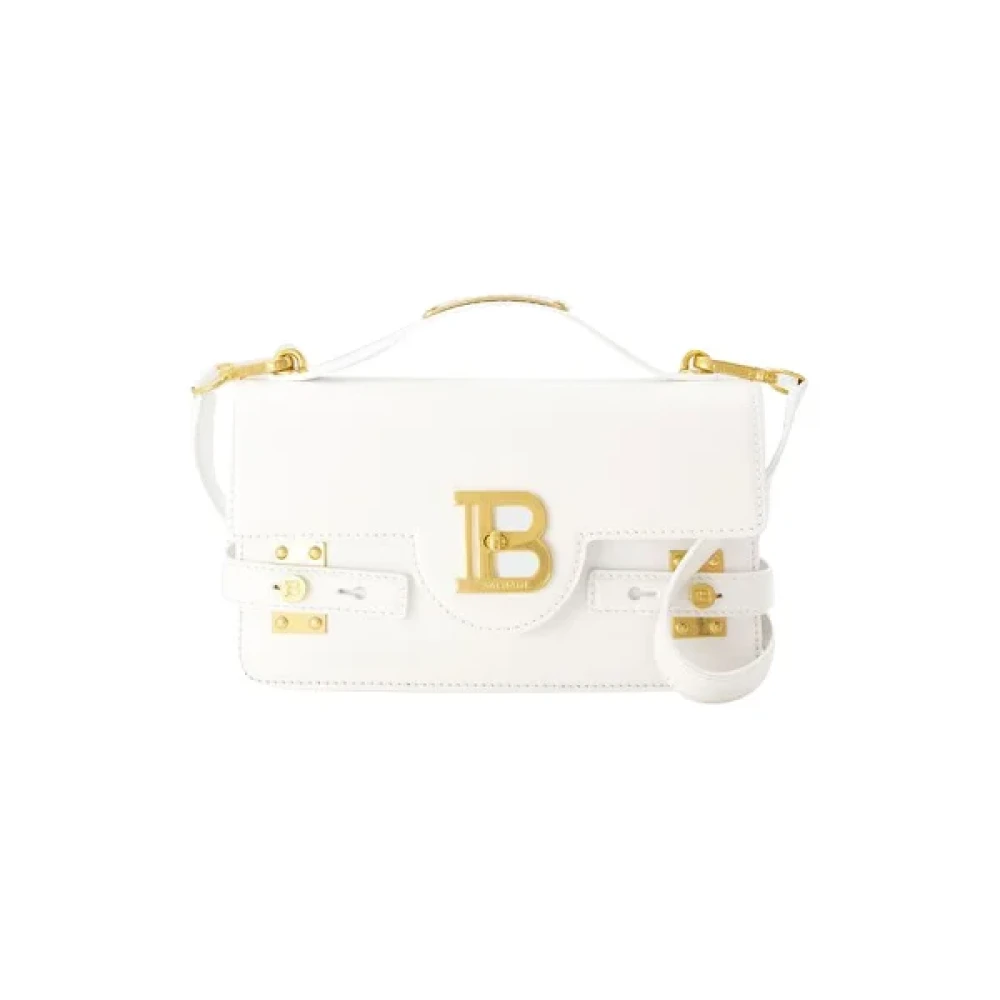 Balmain Pre-owned Leather shoulder-bags White Dames
