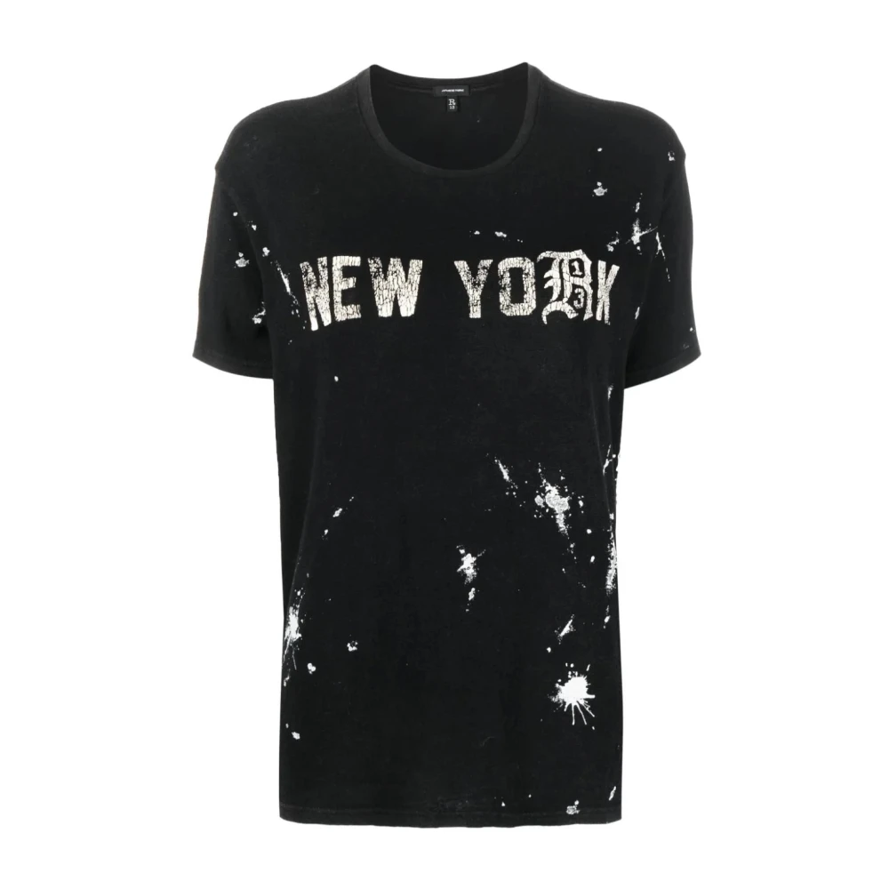 R13 T-shirt met korte mouwen Black Dames