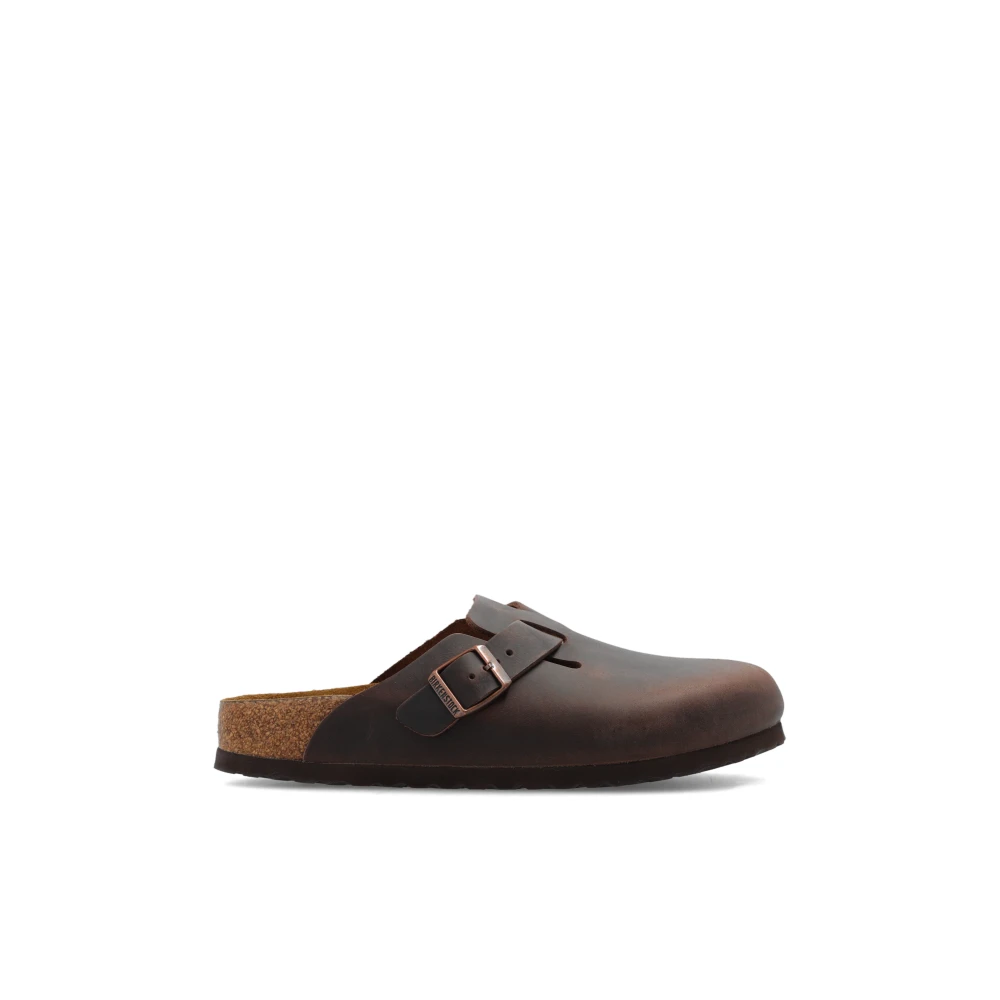 Birkenstock Brown Mules, Female, 4 Uk, Boston Soft Footbed Narrow Fit
