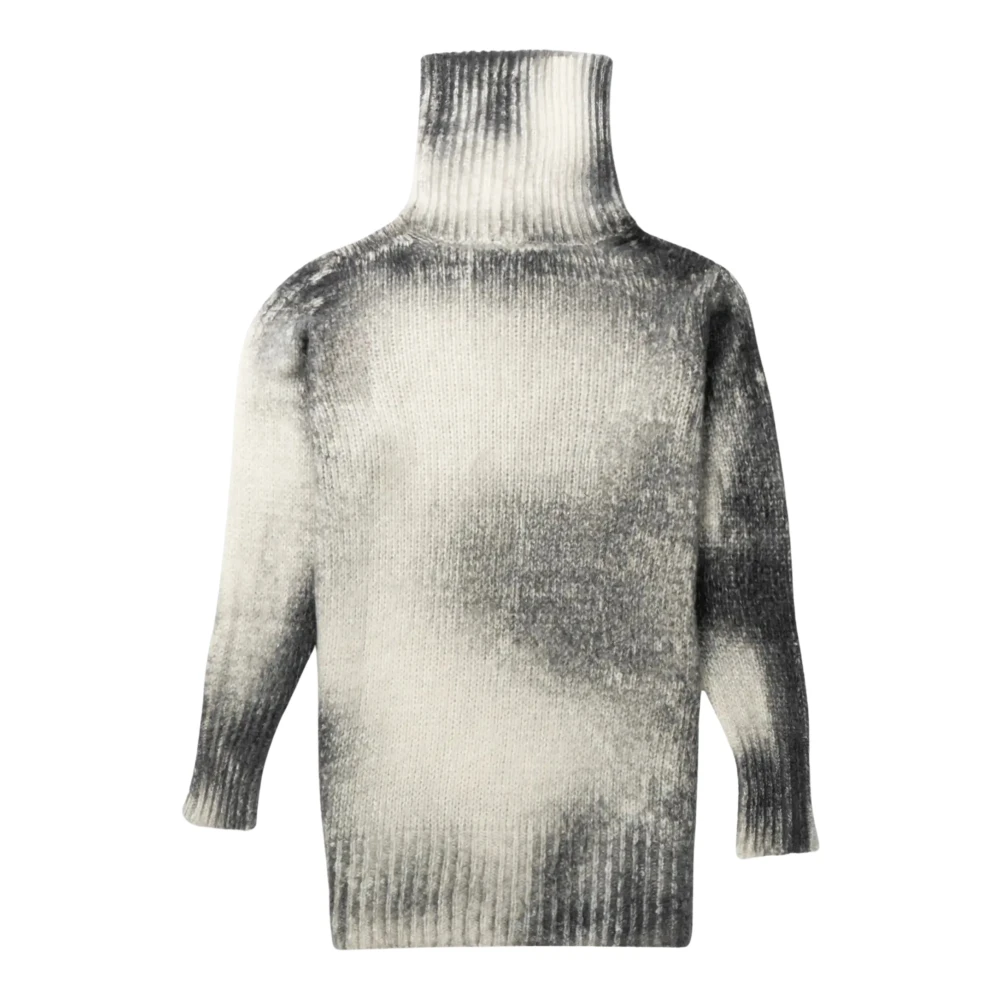 Avant Toi Handgeschilderde Marmerprint Kasjmiertrui Black Dames