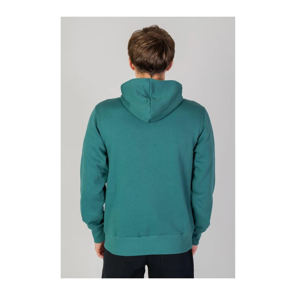 New Balance Katoenen Hoodie Trui Green Heren