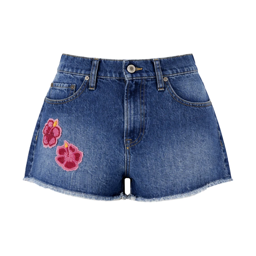 Mc2 Saint Barth Women's Blue Denim Shorts, Xs, Musa Denim Shorts