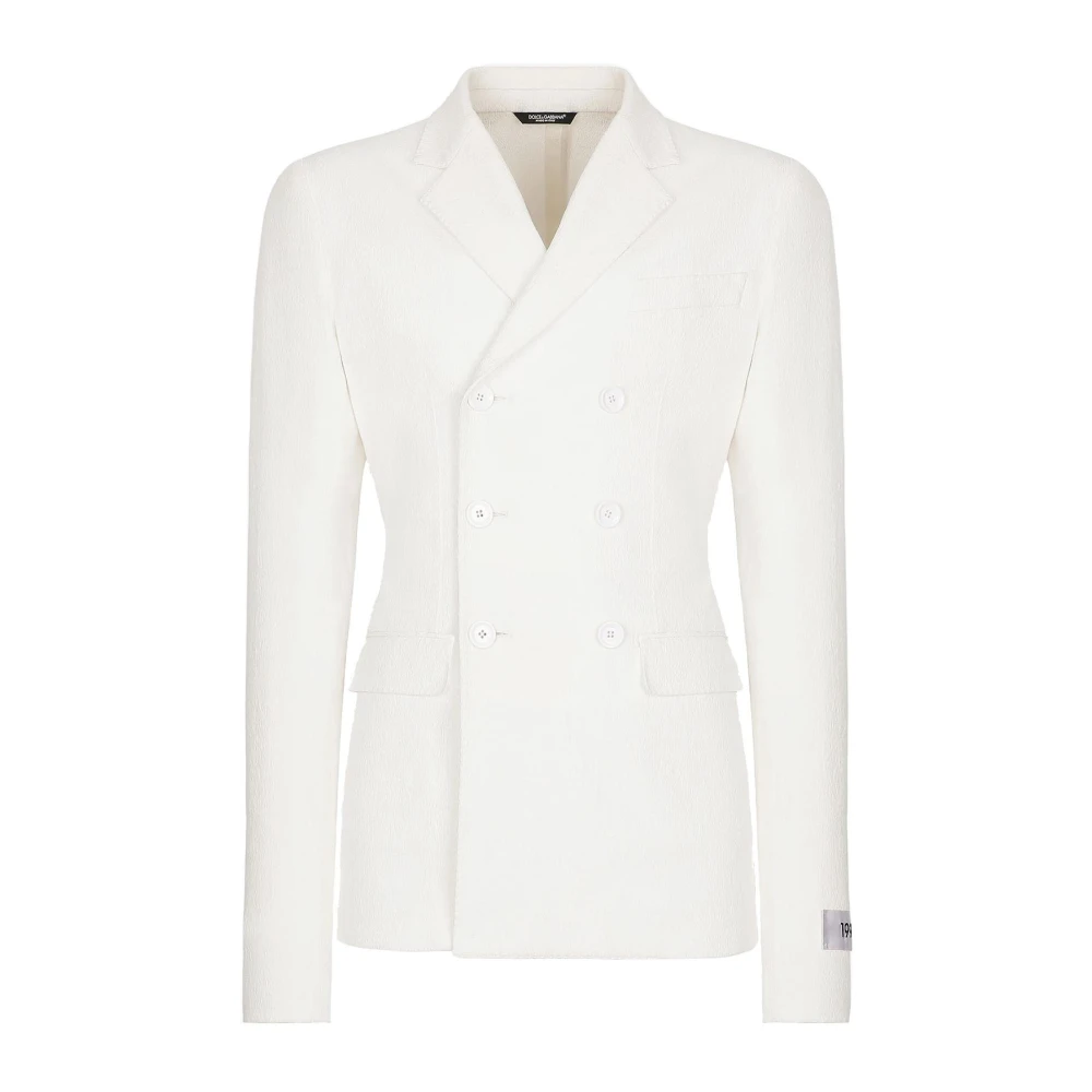 Dolce & Gabbana Enkelborst Katoenen Jas White Heren