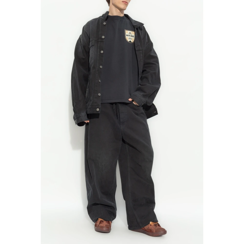 Rhude Katoenen t-shirt Black Heren