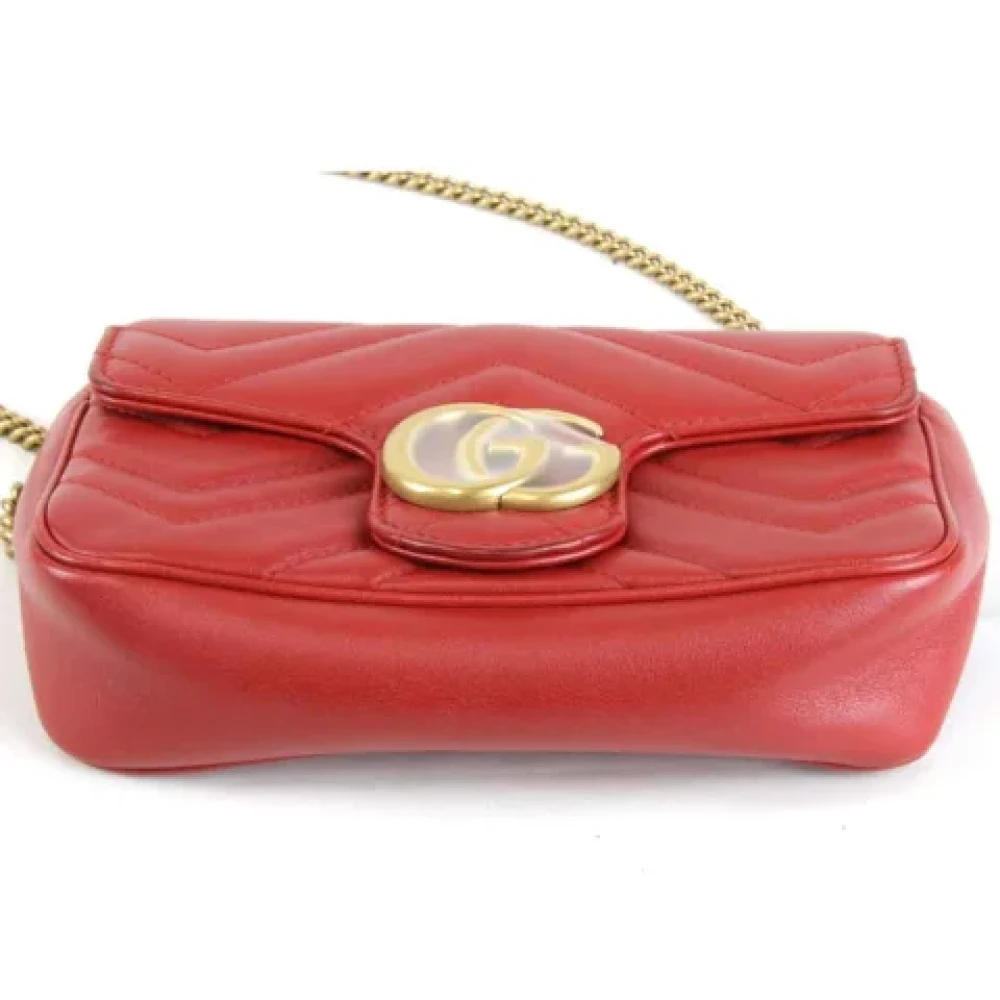 Gucci Vintage Pre-owned Leather gucci-bags Red Dames