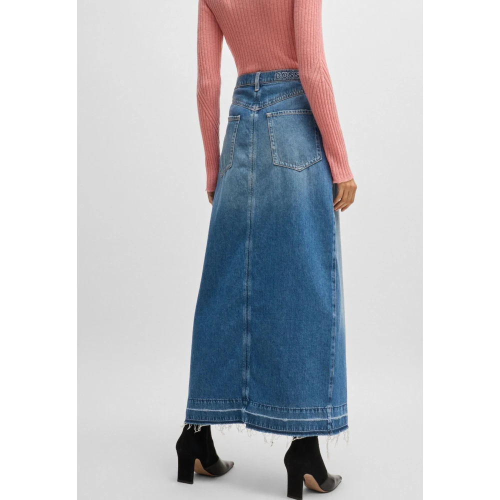 Hugo Boss Denim Rok voor Vrouwen Blue Dames