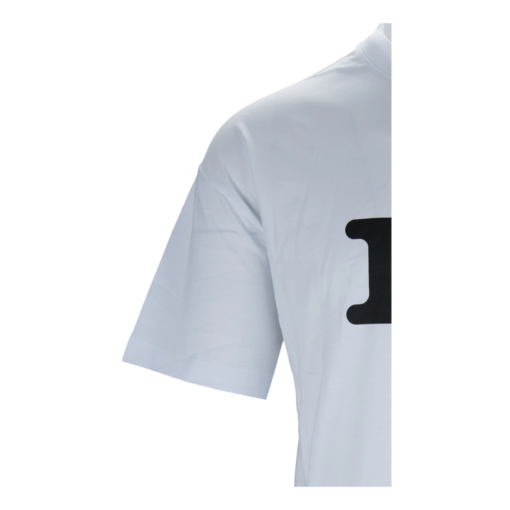 Msgm Heren Grafische Print Katoenen T-Shirt White Heren