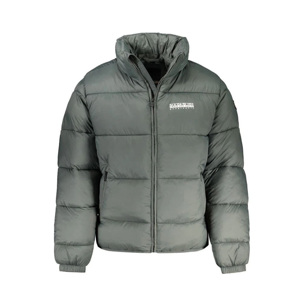 Napapijri Gerecyclede jas met logo en print Green Heren