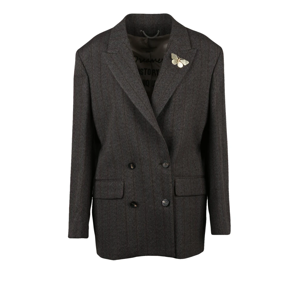 Golden Goose Vrouw Bruin Jassen Dames, M, Wol, Boyfriend Jacket