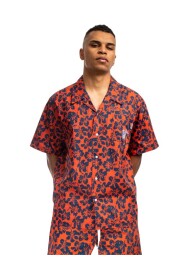 Hibiscus Camo S/S Bowling -Shirt B22216
