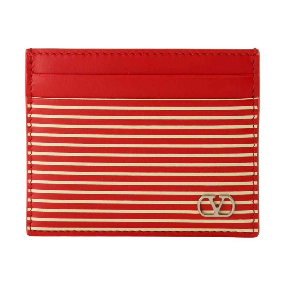 Valentino Garavani Men's Red Wallets & Cardholders, One Size, Vlogo Cardholder
