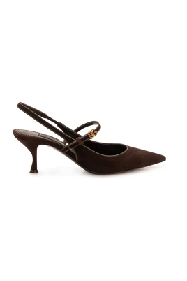 Suede and Nappa Leather Slingback