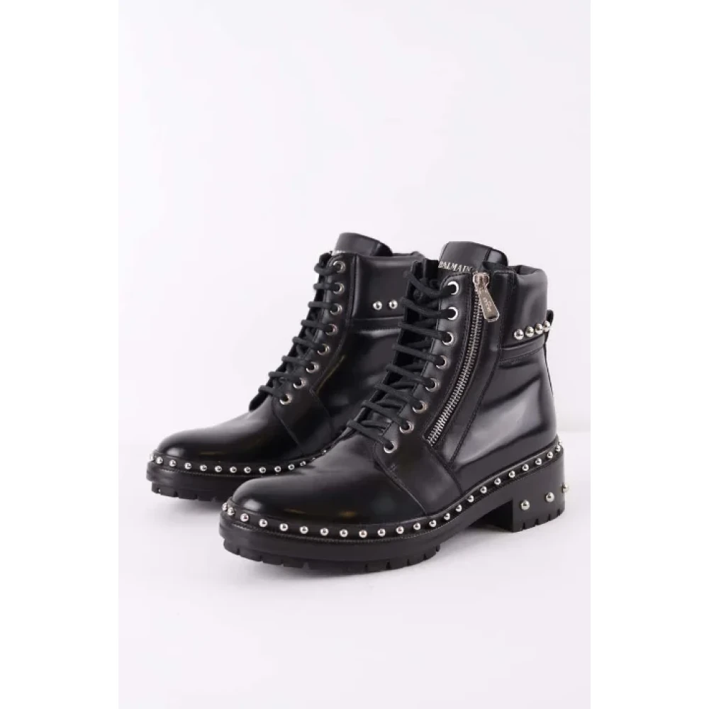 Balmain Pre-owned Canvas boots Black Dames