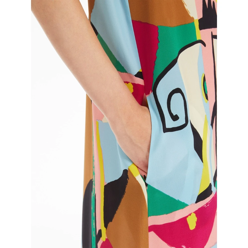 Max Mara Weekend Gedrukte zuivere zijden crepe de chine jurk Multicolor Dames