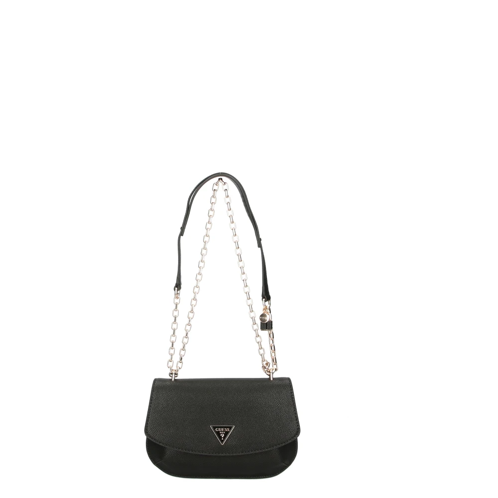 Guess Konvertibel Crossbody Flap Väska Black, Dam