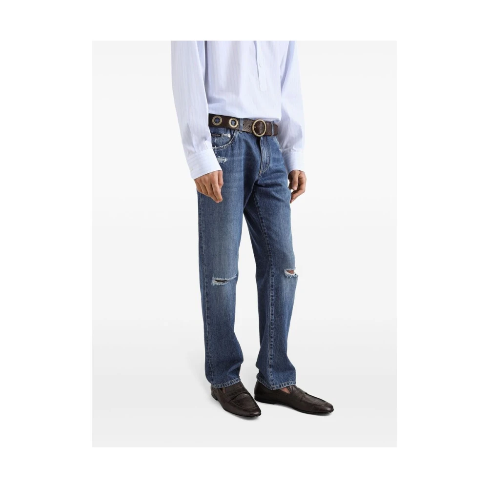 Dolce & Gabbana Indigo Blauwe Klassieke Five-Pocket Jeans Blue Heren