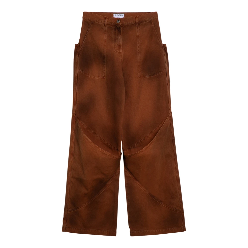 The Attico Winter Boyfriend Jeans Brown Dames