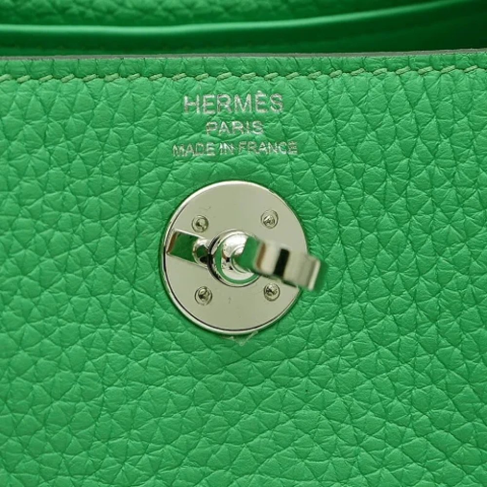 Hermès Vintage Pre-owned Leather handbags Green Dames