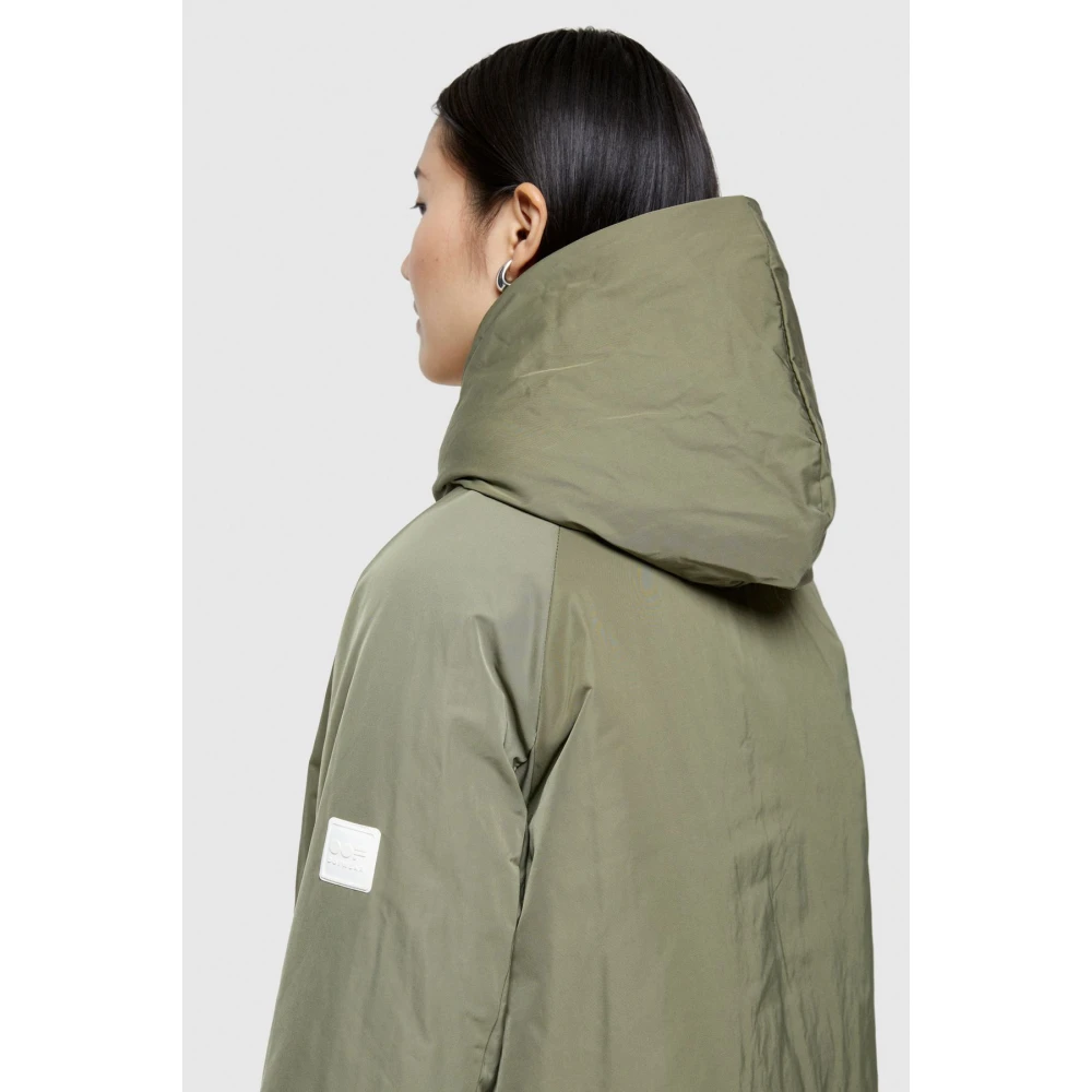 OOF Wear Omkeerbare korte jas met capuchon Green Dames