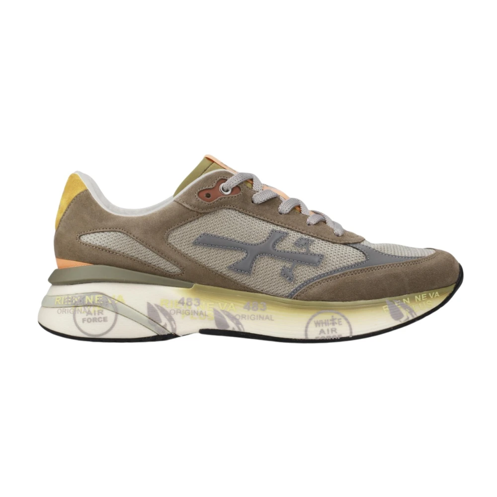 Premiata Men's Brown Running Shoes, 11 Uk, Moerun 7871 Sneaker