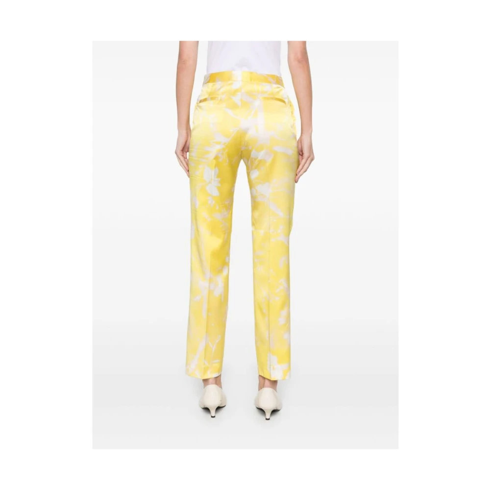 Fabiana Filippi Gele Broek met Bladprint Yellow Dames