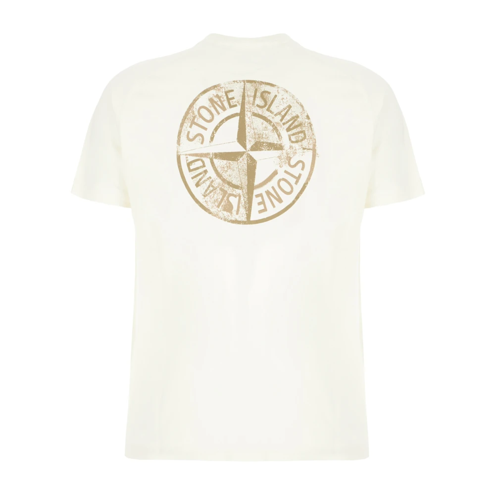 Stone Island Casual Katoenen T-shirt Beige Heren