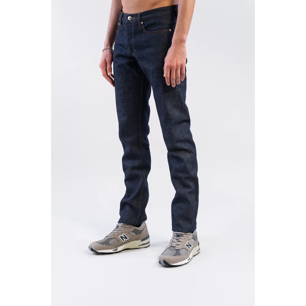 A.p.c. Japanse Ruwe Stretch Denim Jeans Blue Heren