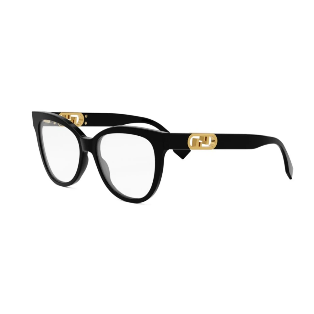 Fendi Black O'lock Round Optical Frame - Female - Glasses - 54 Mm - Accessories