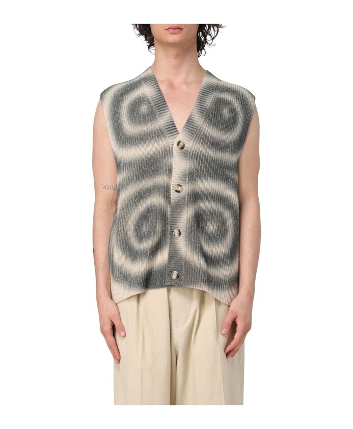 gilet-tricot-en-spirale-jaune-creme