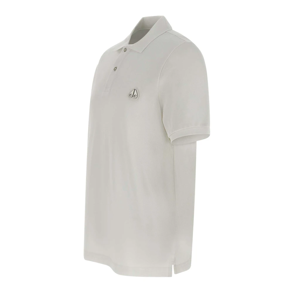 Moose Knuckles Wit Katoenen Poloshirt met Logo White Heren