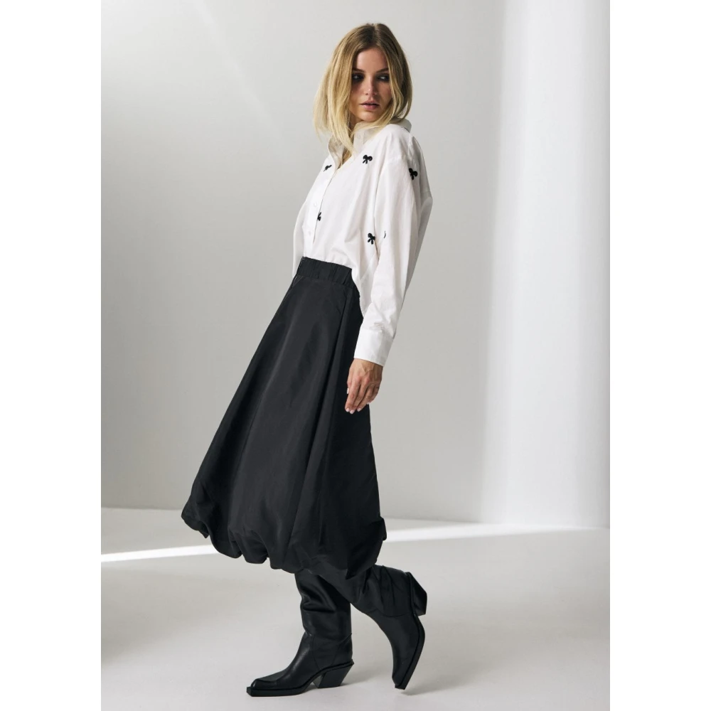 Co'Couture Witte blouse met geborduurde strikjes White Dames