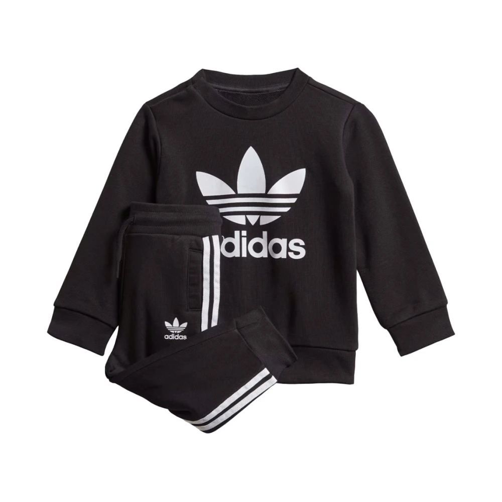 Adidas Bomulls jumpsuit med frontlogo Black, Pojke