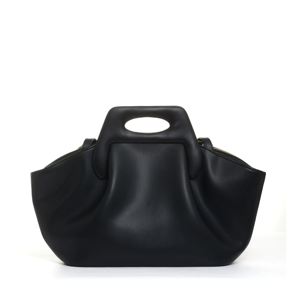 THEMOIRè Zwarte Leren Trapeziumtas Black Dames