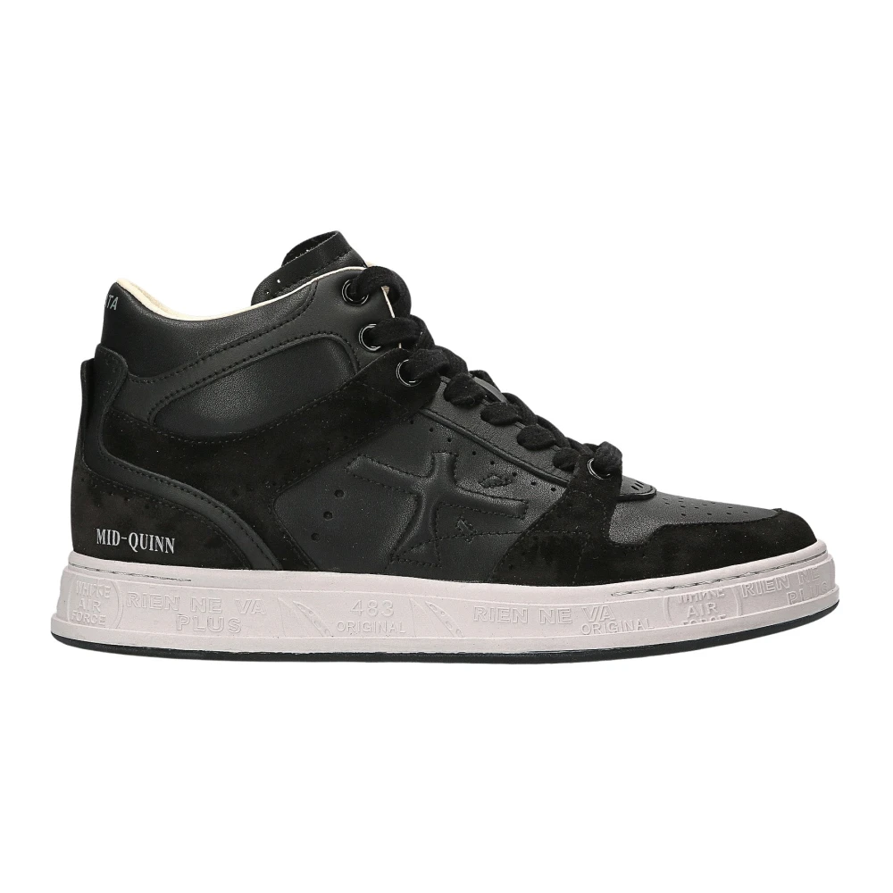 Premiata Basketinspirerade Couture Sneakers med Brogue-detaljer Black, Herr