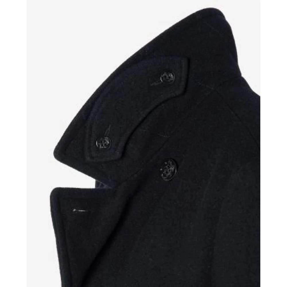 Schott NYC Donkerblauwe wollen Caban jas Blue Heren