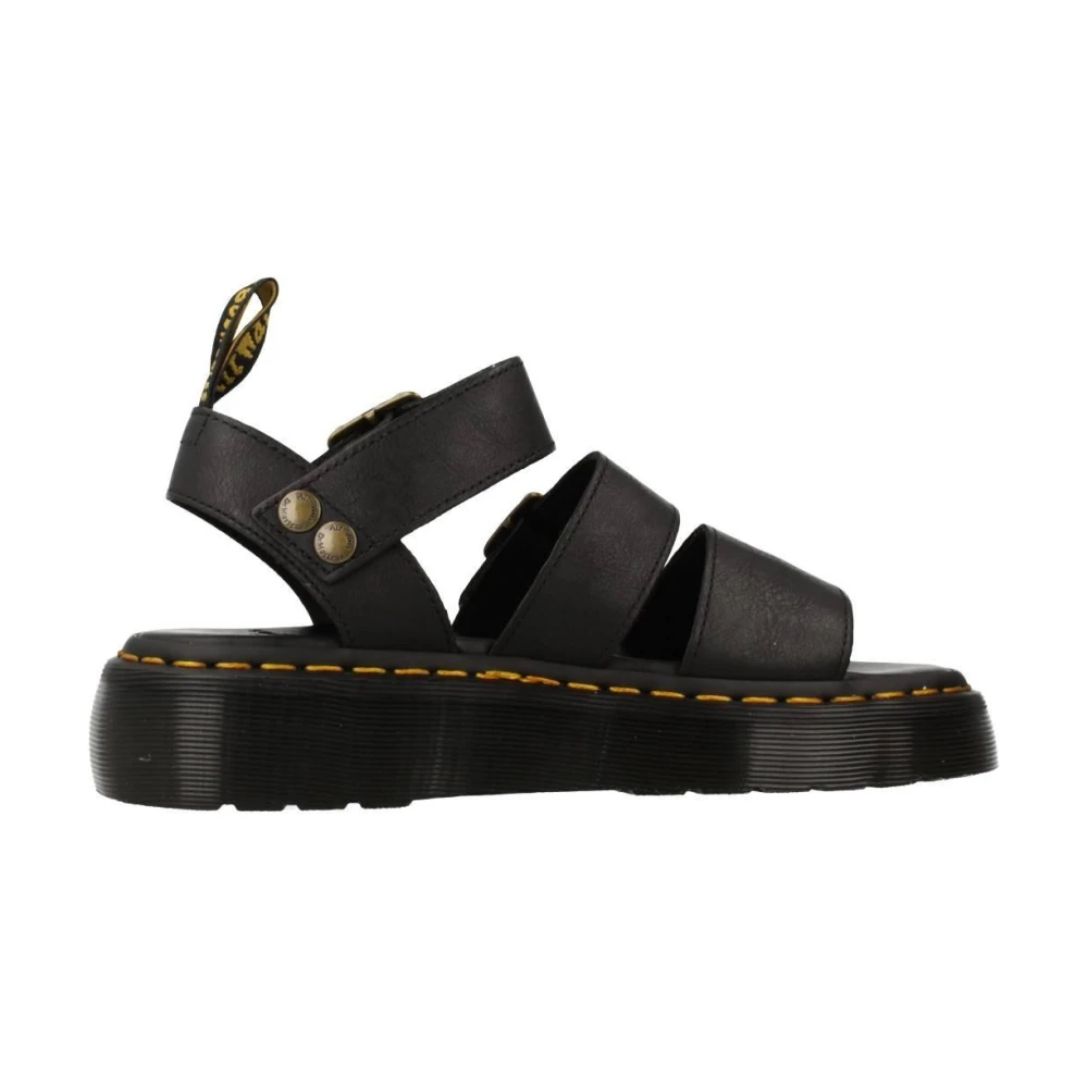 Dr. Martens Gryphon Quad Pisa Platta Sandaler Black, Dam