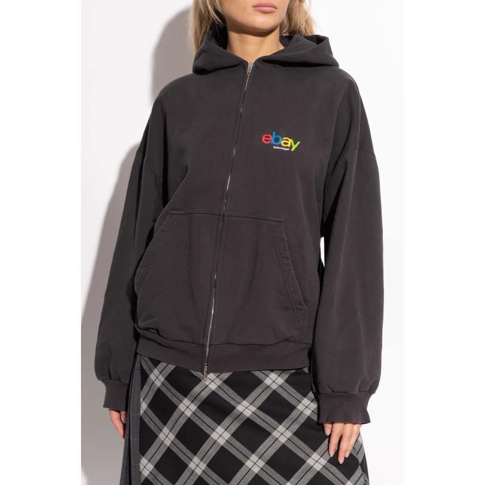 Balenciaga Hoodie Black Dames