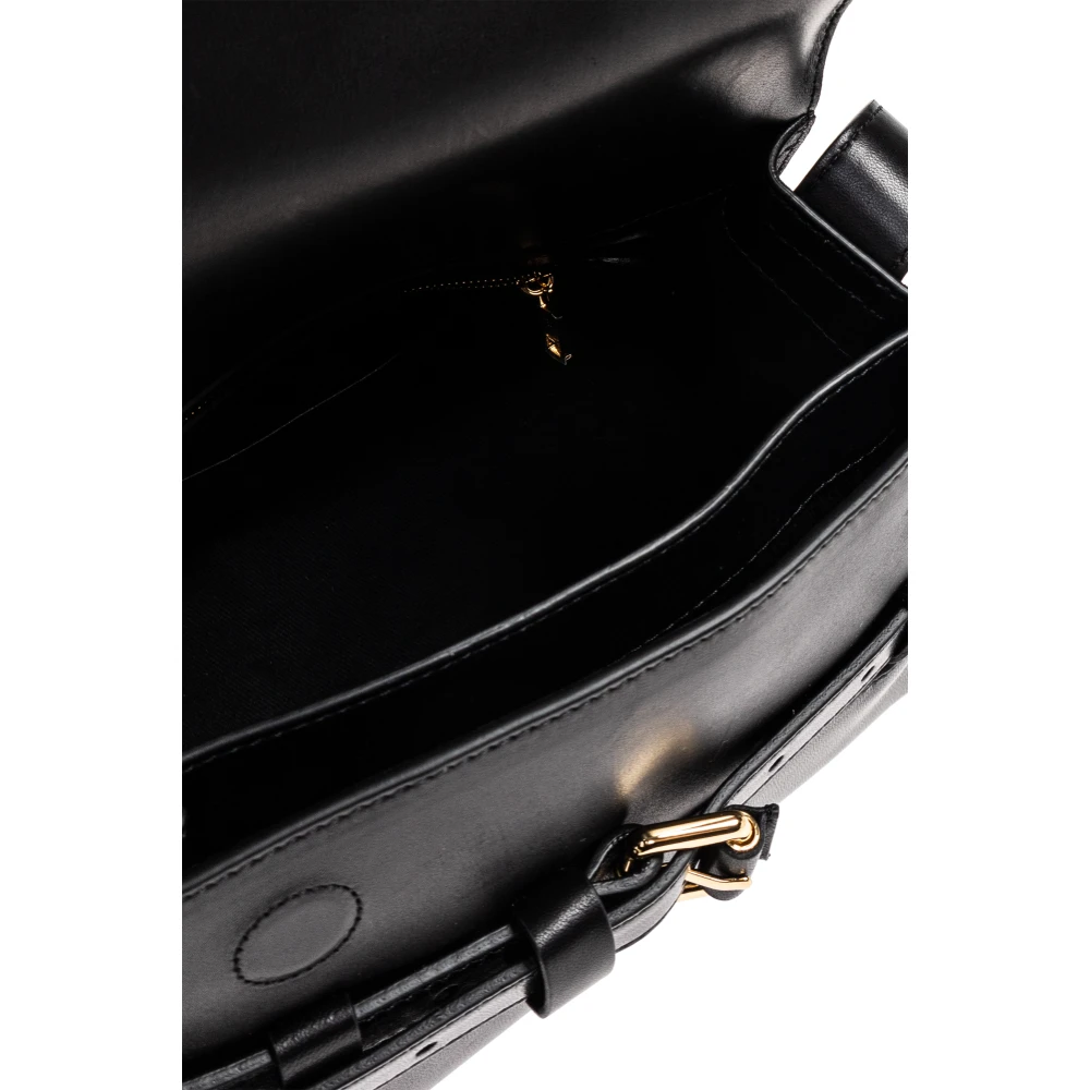 Moschino Schoudertas met logo Black Dames