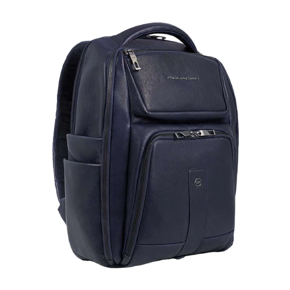 Piquadro Zwarte Bucket Bag & Rugzak Blue Heren