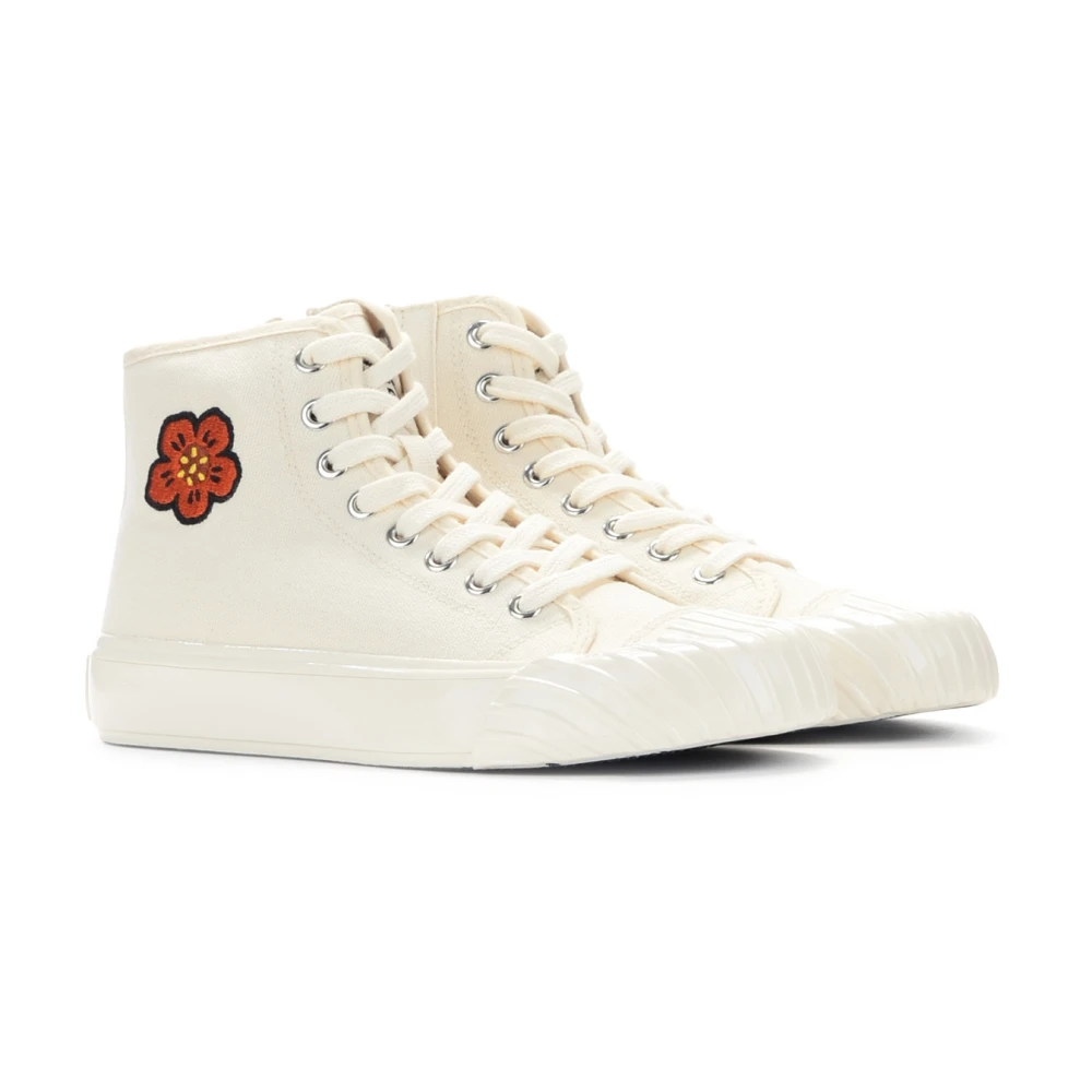 Kenzo Hoge School Canvas Sneaker Wit White Dames