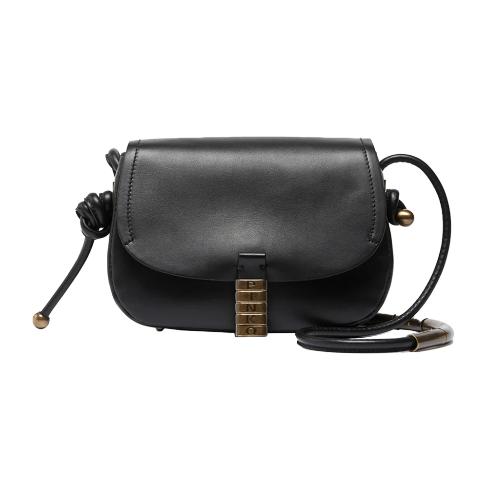 Pinko Women's Black Cross Body Bags, One Size, Saddle Mini
