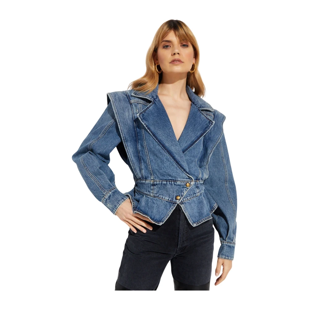 Retrofête Denim jack met afneembare mouwen Blue Dames