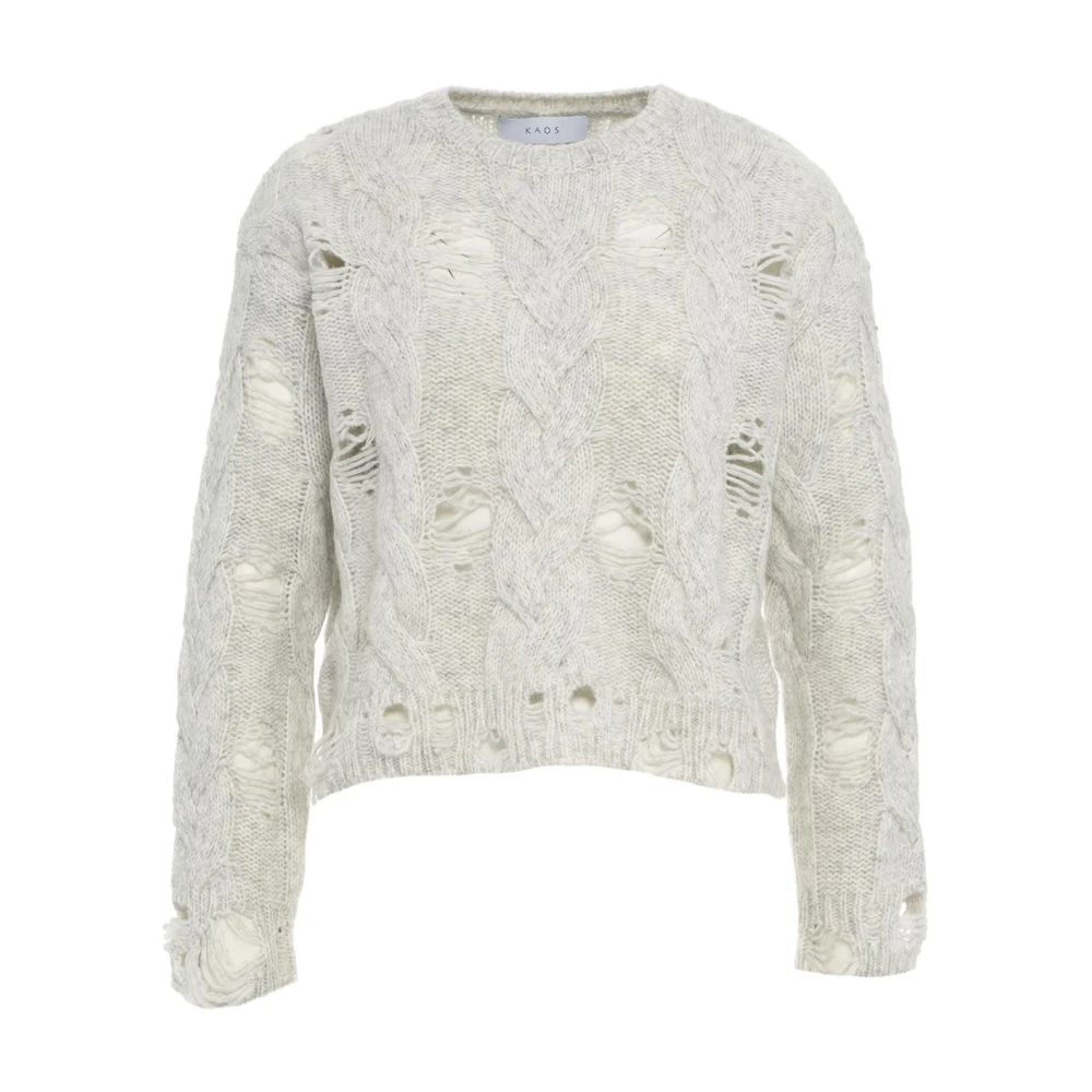 Kaos Grijze Gebreide Kleding Aw24 voor Vrouwen Gray Dames