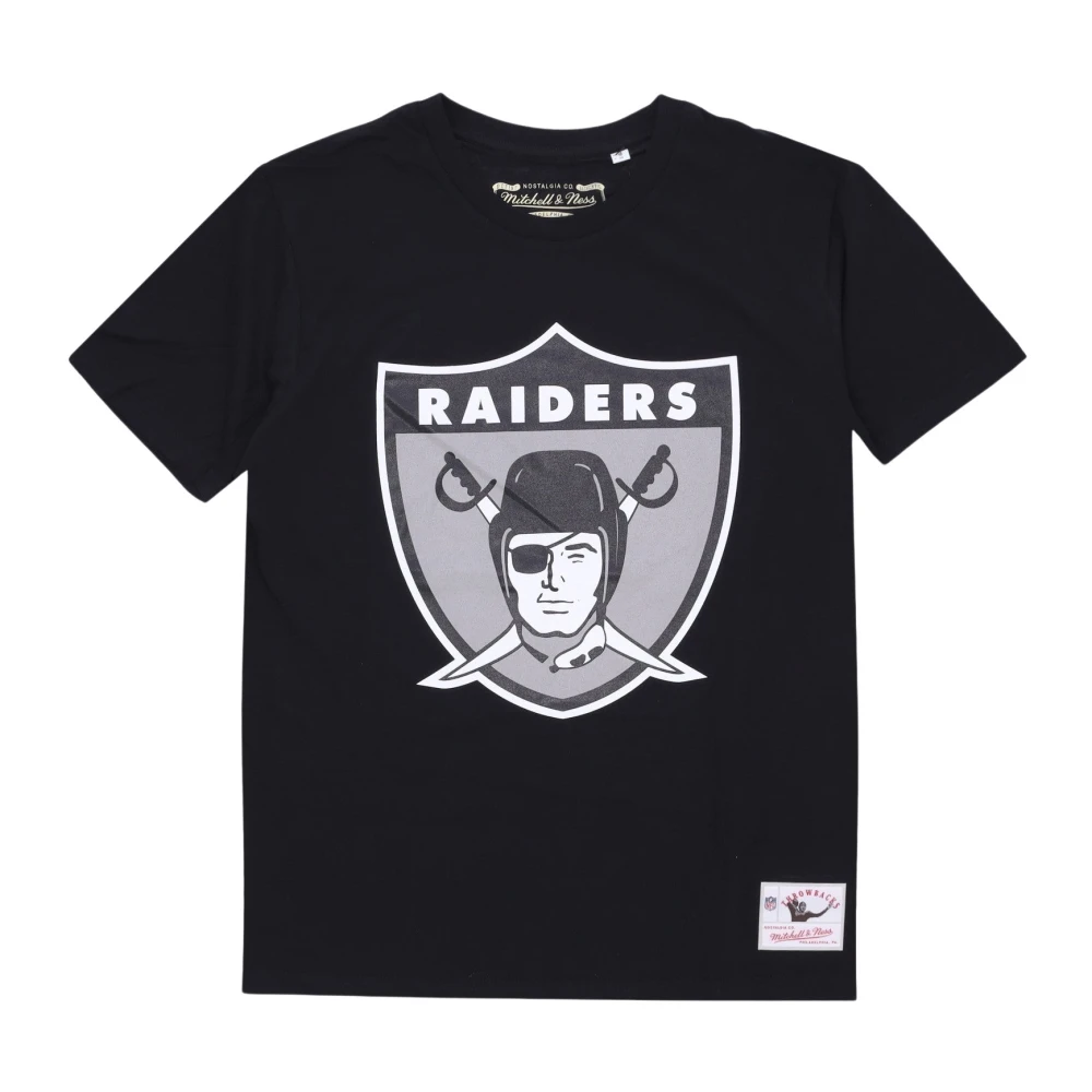 Mitchell & Ness Oakland Raiders Logo T-shirt Zwart Black Heren