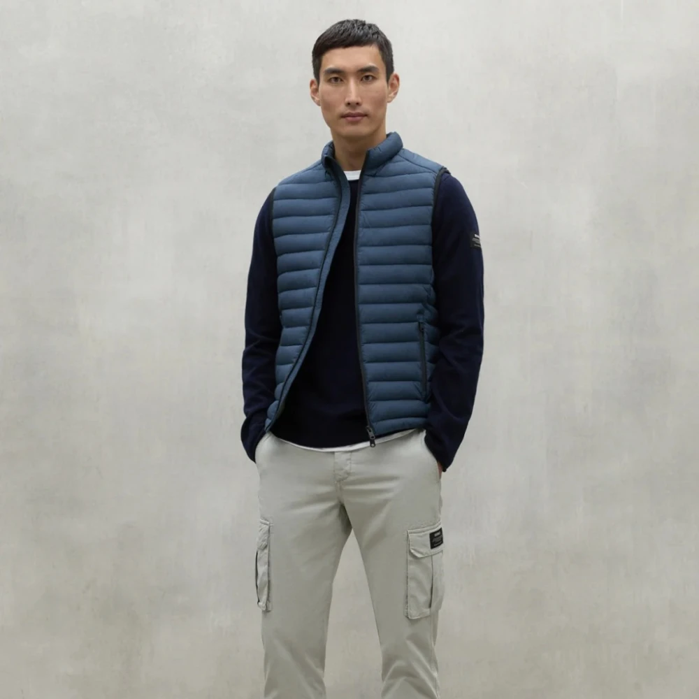 Ecoalf Stijlvolle Cardiff Vest voor Mannen Blue Heren