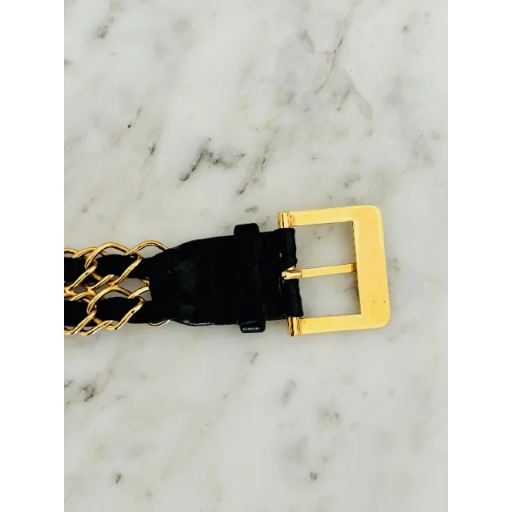 Chanel Vintage Pre-owned Leather belts Yellow Dames