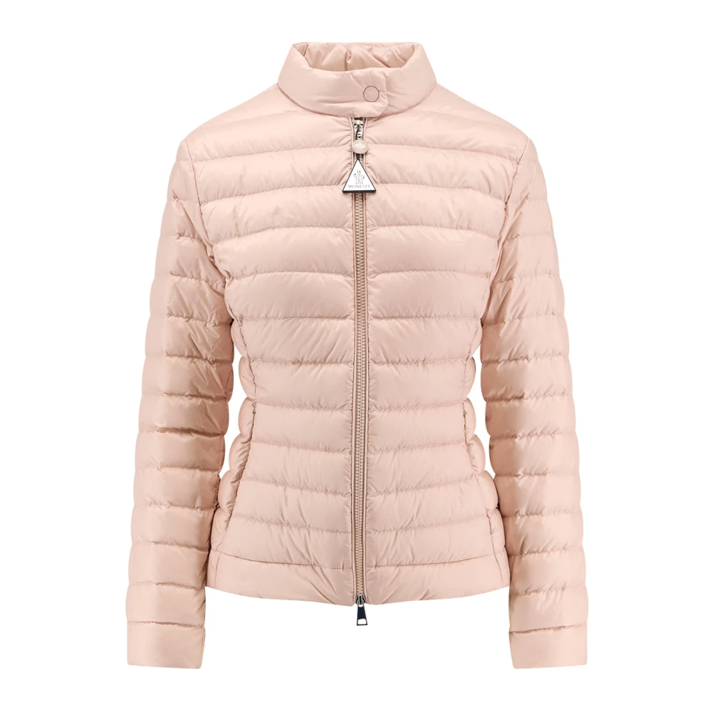 Moncler Nylon donsjack met ritssluiting Pink Dames